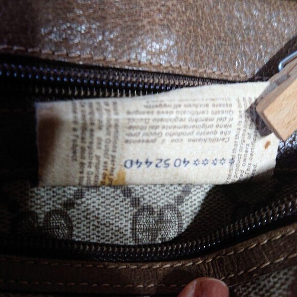 Gucci XL Travel Tote Supreme Web Canvas Boston Bag Duffle Sherry Purse Weekender - Picture 10 of 12